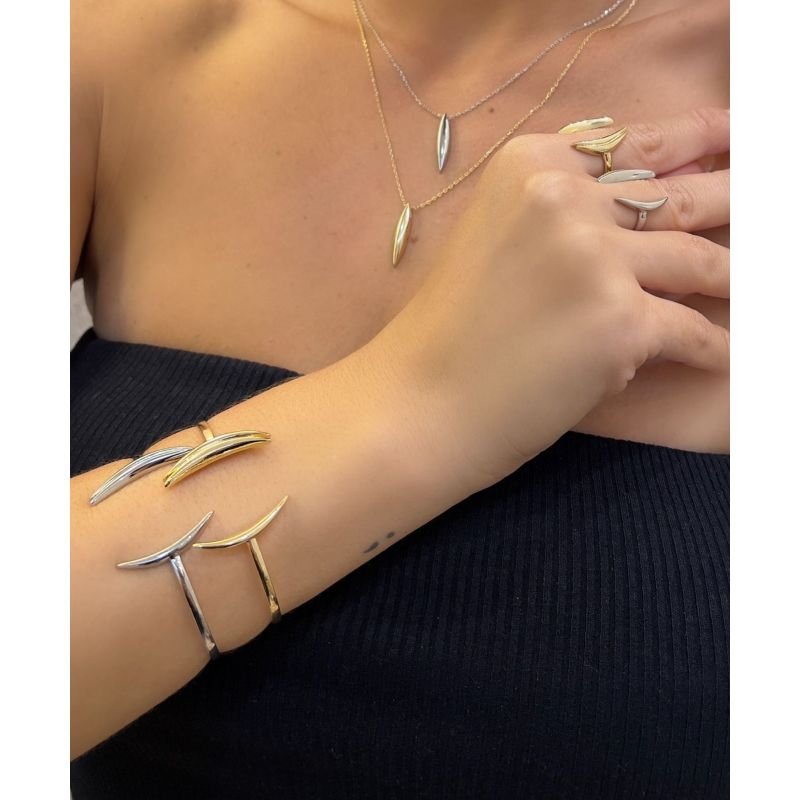 Bracelete Linea Banho Ouro e Ródio