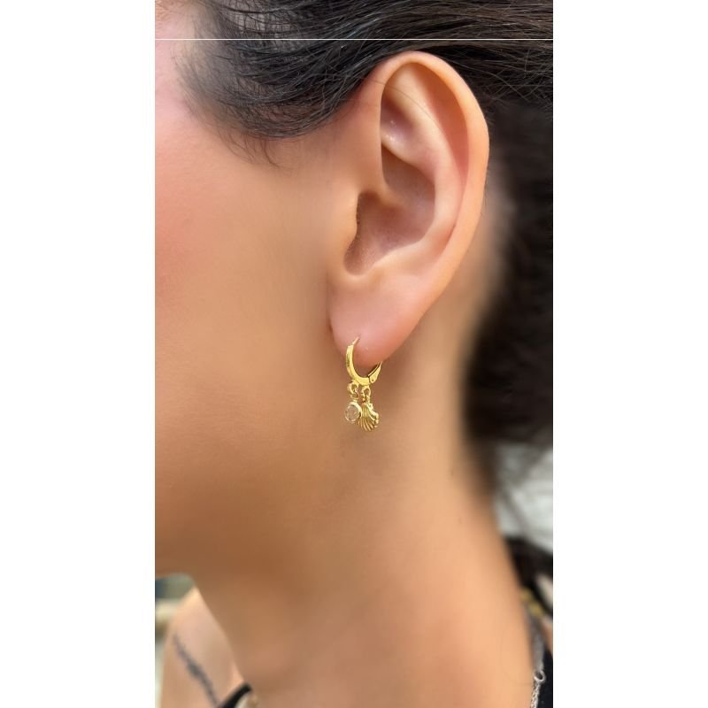 Brinco Day By Day Concha e Zirc