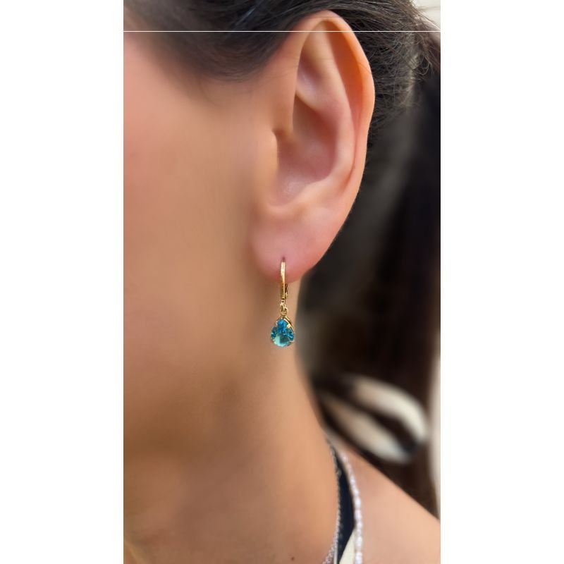 Brinco Day By Day Gotinha Color Azul