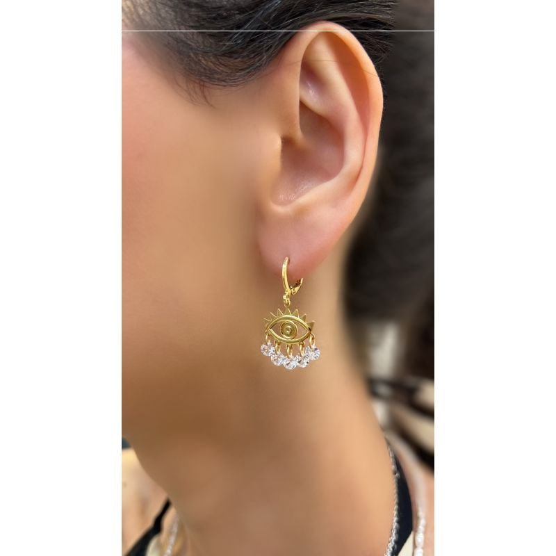 Brinco Day By Day Olho Grego Pendentes