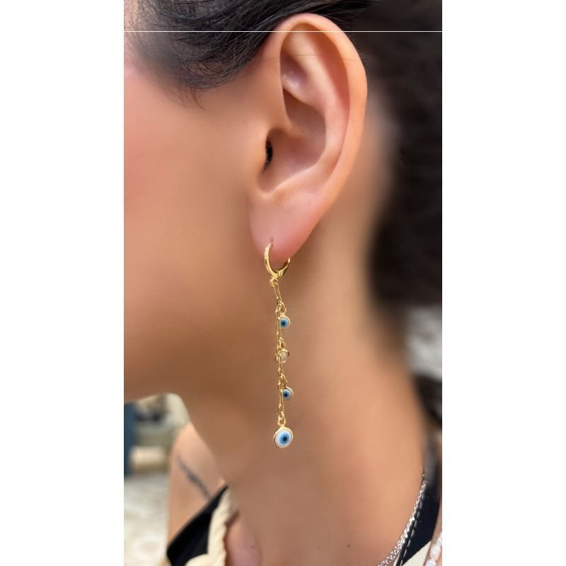 Brinco Day By Day Pendentes Olho e Zirc