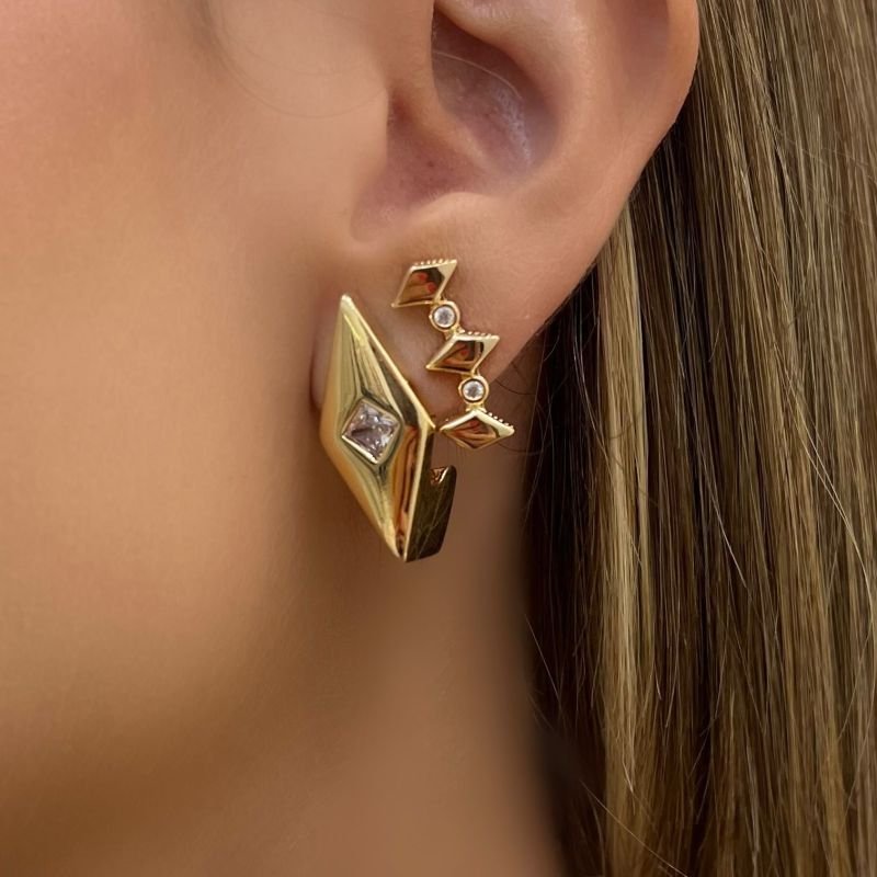 Brinco Ear Cuff Baby Allure Ouro e Ródio