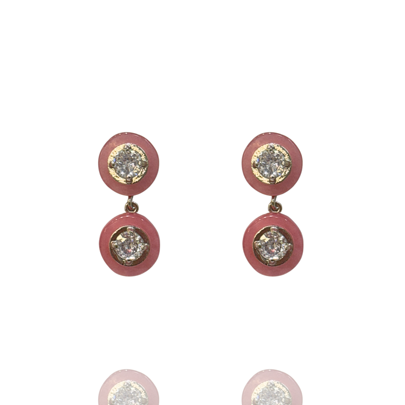 Brinco Ethos Duplo Rosa