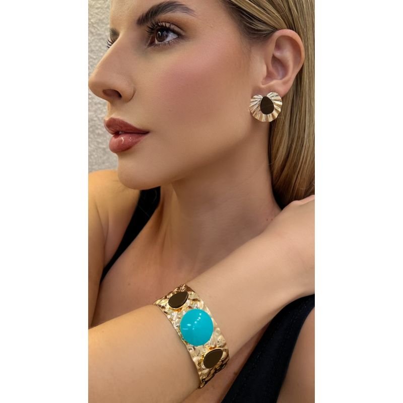 Brinco Gota Sahara Chic Marrom