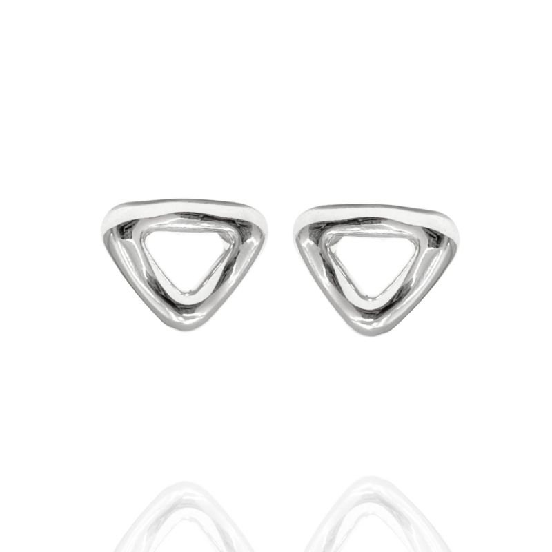 Brinco Orgânico Triangulo Bold Ouro e Ródio