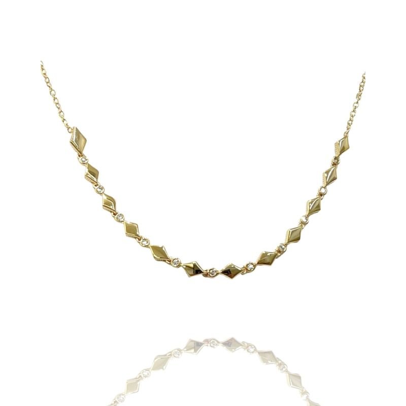 Choker Losango Allure Ouro e Ródio