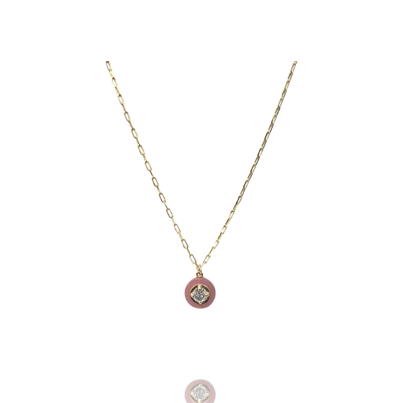 Colar Ethos Solitário Rosa