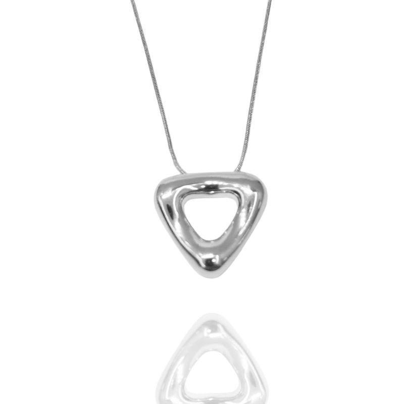 Colar Triangulo Bold Ouro e Ródio