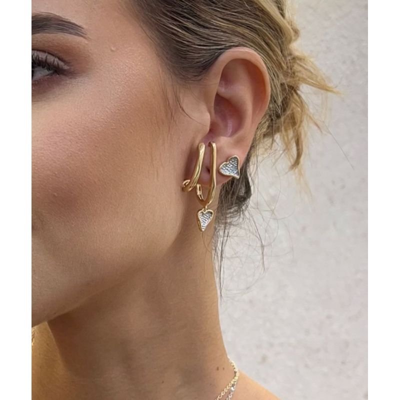Ear Hook Mon Amour Banho Ouro