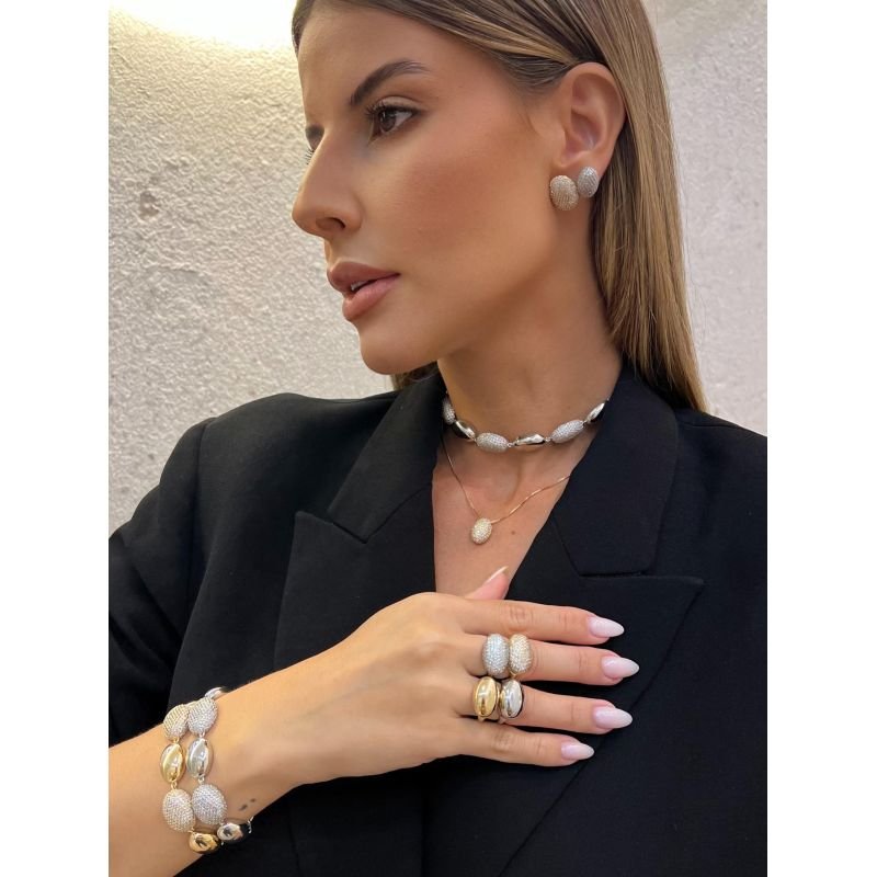Pulseira Aurena Cravejado Ródio