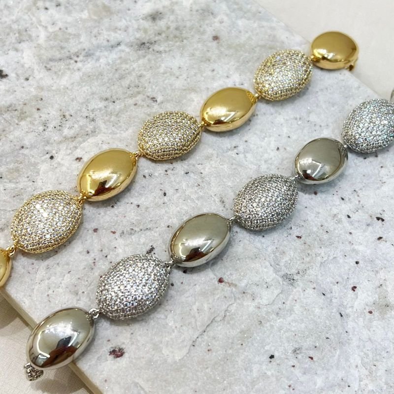 Pulseira Aurena Cravejado Ródio