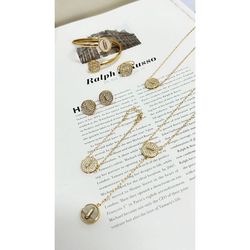 Pulseira Redondo Cravejado Ícone Centro Ouro e Ródio